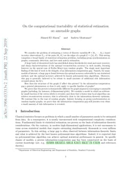 On the computational tractability of statistical estimation on amenable
  graphs