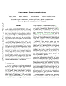 Context-aware Human Motion Prediction