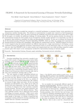 FILDNE: A Framework for Incremental Learning of Dynamic Networks
  Embeddings