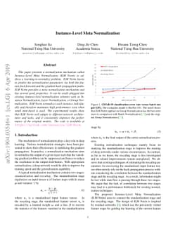 Instance-Level Meta Normalization