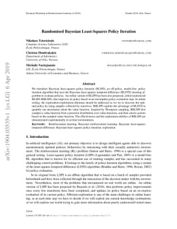 Randomised Bayesian Least-Squares Policy Iteration