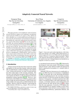 Adaptively Connected Neural Networks