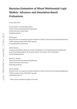 Bayesian Estimation of Mixed Multinomial Logit Models: Advances and
  Simulation-Based Evaluations