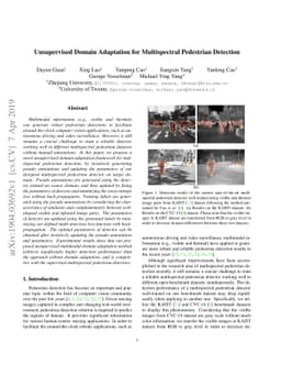Unsupervised Domain Adaptation for Multispectral Pedestrian Detection