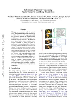 Referring to Objects in Videos using Spatio-Temporal Identifying
  Descriptions