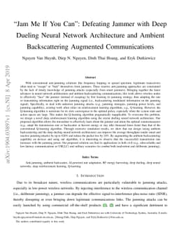"Jam Me If You Can'': Defeating Jammer with Deep Dueling Neural Network
  Architecture and Ambient Backscattering Augmented Communications