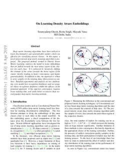On Learning Density Aware Embeddings