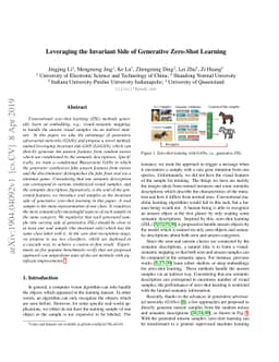 Leveraging the Invariant Side of Generative Zero-Shot Learning