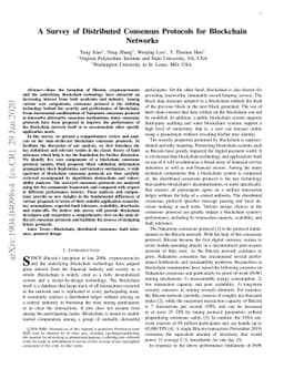 A Survey of Distributed Consensus Protocols for Blockchain Networks