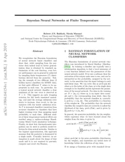 Bayesian Neural Networks at Finite Temperature