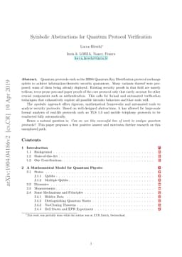 Symbolic Abstractions for Quantum Protocol Verification
