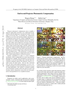 End-to-end Projector Photometric Compensation