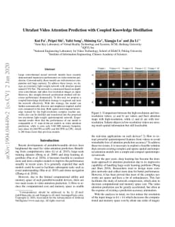 Ultrafast Video Attention Prediction with Coupled Knowledge Distillation