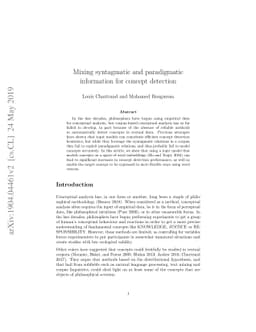 Mixing syntagmatic and paradigmatic information for concept detection
