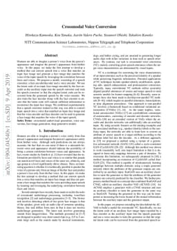 Crossmodal Voice Conversion