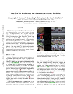 Rain Oér Me: Synthesizing real rain to derain with data distillation