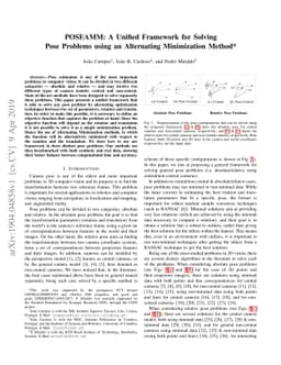 POSEAMM: A Unified Framework for Solving Pose Problems using an
  Alternating Minimization Method