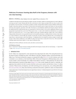 Malicious Overtones: hunting data theft in the frequency domain with
  one-class learning