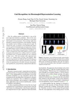 Gait Recognition via Disentangled Representation Learning