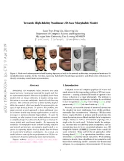 Towards High-fidelity Nonlinear 3D Face Morphable Model