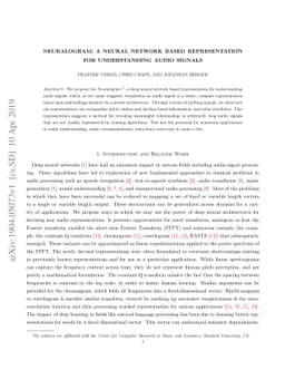 Neuralogram: A Deep Neural Network Based Representation for Audio
  Signals