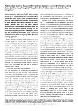 Accelerated Nuclear Magnetic Resonance Spectroscopy with Deep Learning