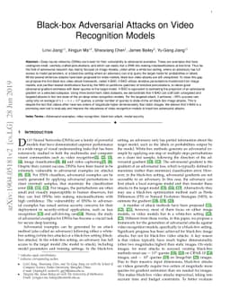 Black-box Adversarial Attacks on Video Recognition Models