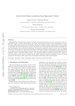 Next-Active-Object prediction from Egocentric Videos
