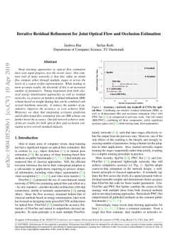 Iterative Residual Refinement for Joint Optical Flow and Occlusion
  Estimation