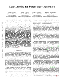 Deep Learning for System Trace Restoration