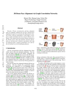 3D Dense Face Alignment via Graph Convolution Networks