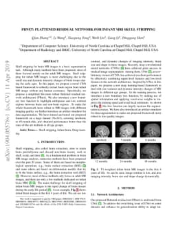 FRNET: Flattened Residual Network for Infant MRI Skull Stripping