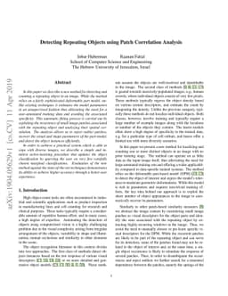 Detecting Repeating Objects using Patch Correlation Analysis