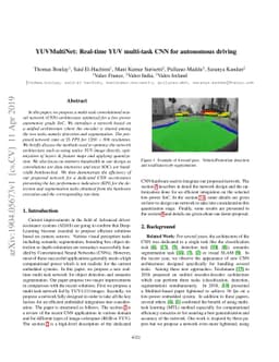 YUVMultiNet: Real-time YUV multi-task CNN for autonomous driving