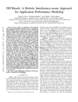 FECBench: A Holistic Interference-aware Approach for Application
  Performance Modeling