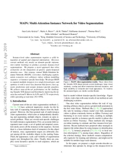 MAIN: Multi-Attention Instance Network for Video Segmentation