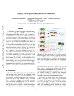 Unifying Heterogeneous Classifiers with Distillation