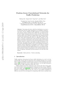 Position-Aware Convolutional Networks for Traffic Prediction