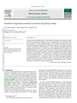 Simulation of hyperelastic materials in real-time using Deep Learning