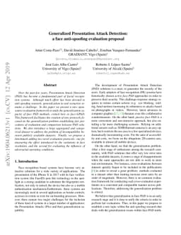 Generalized Presentation Attack Detection: a face anti-spoofing
  evaluation proposal