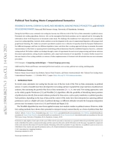 Political Text Scaling Meets Computational Semantics