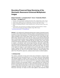 Boundary-Preserved Deep Denoising of the Stochastic Resonance Enhanced
  Multiphoton Images