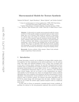 Macrocanonical Models for Texture Synthesis