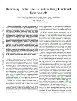 Remaining Useful Life Estimation Using Functional Data Analysis