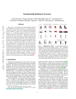 Transformable Bottleneck Networks