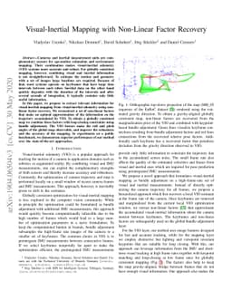 Visual-Inertial Mapping with Non-Linear Factor Recovery