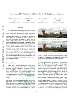 Gyroscope-aided Relative Pose Estimation for Rolling Shutter Cameras