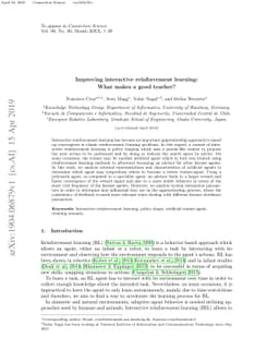 Improving interactive reinforcement learning: What makes a good teacher?