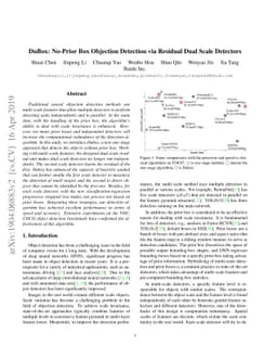 DuBox: No-Prior Box Objection Detection via Residual Dual Scale
  Detectors