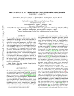 SR-GAN: Semantic Rectifying Generative Adversarial Network for Zero-shot
  Learning